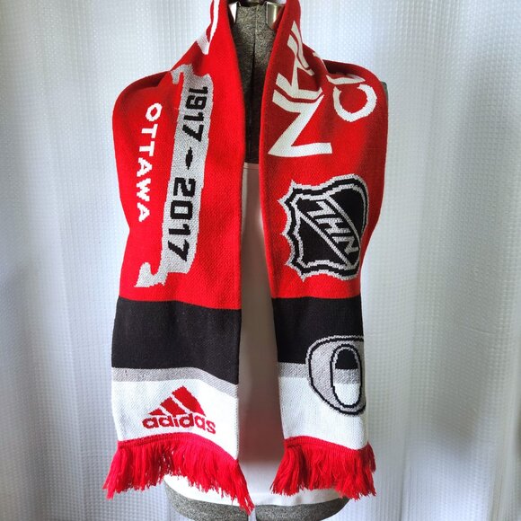Nhl 100 Classic Scarf Ottawa Senators Montreal Canadians adidas 1917-2017 - Picture 9 of 9